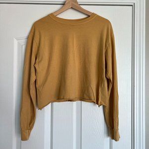 Don’t Ask Why (PacSun) Mustard Yellow Long Sleeve Crop Top One Size